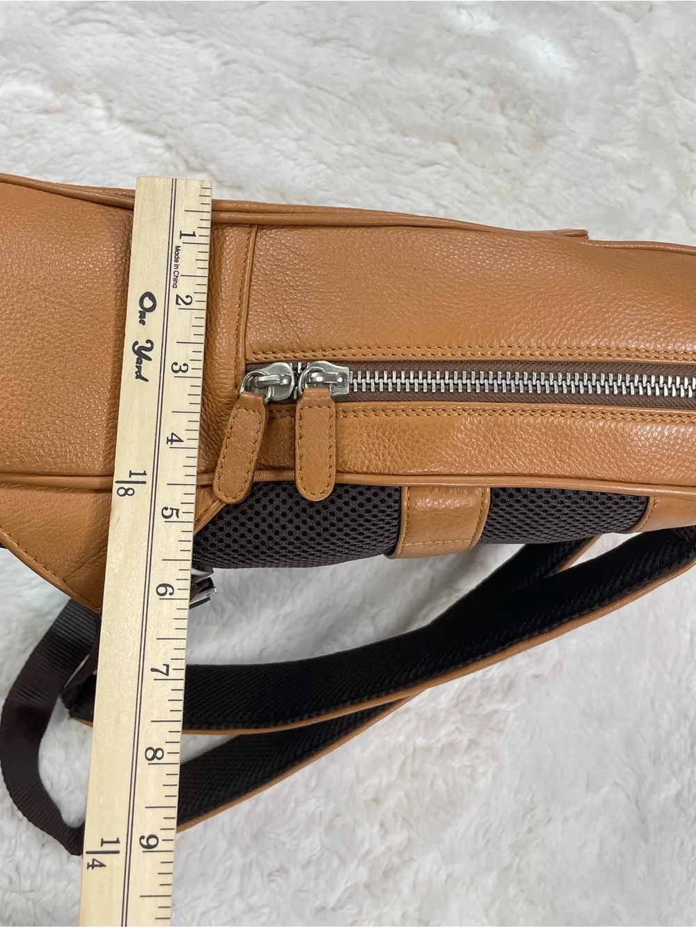 MARUSE Italy Full Grain Leather Laptop Backpack - Like New with Dust Bag